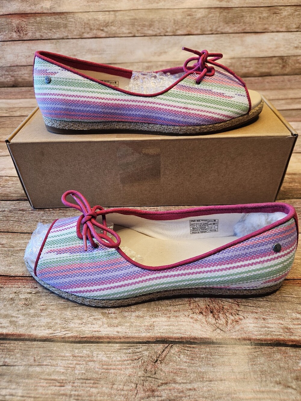 UGG Marleigh Serape open-toe espadrille flats